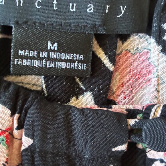 Sanctuary Womens Floral Long Sleeve Black Multicolor - Peasant, Bohemian - Med - Picture 5 of 8